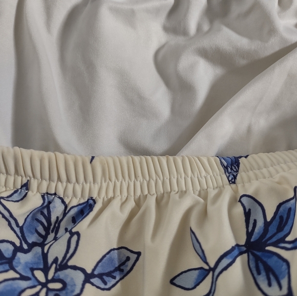 Tara Grinna bikini blue floral size 6 high rise size 34 off the shoulder top - Picture 12 of 13